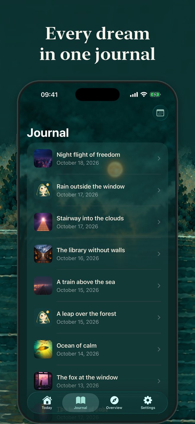 Journal with your dream entries